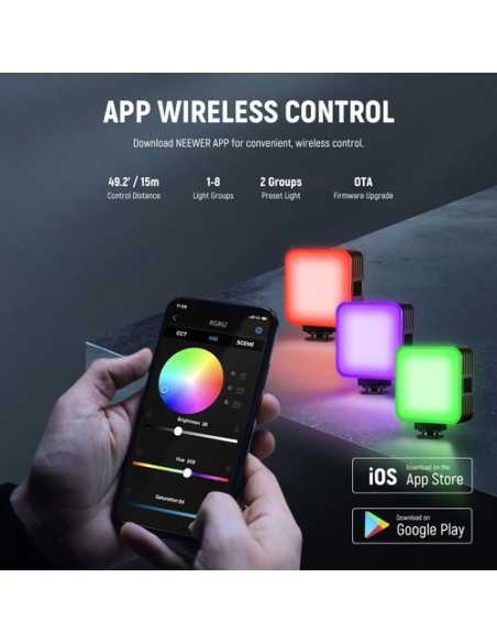 Neewer RGB62 App Control Magnetix LED Video Light