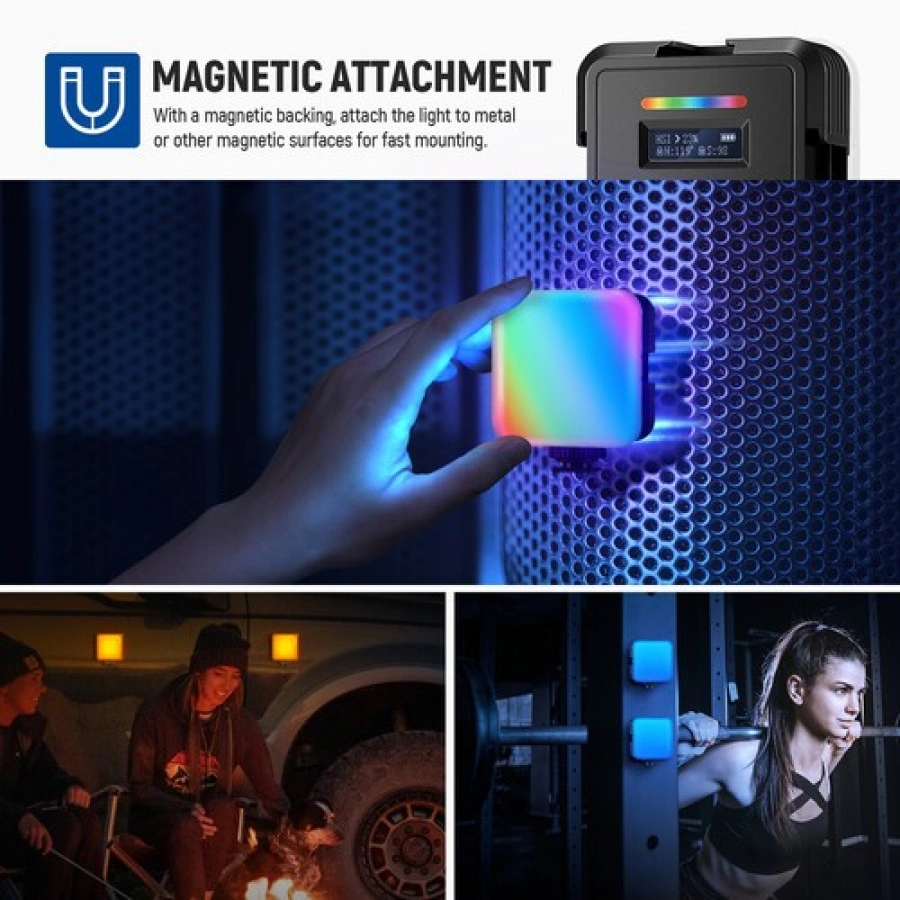 Neewer RGB62 App Control Magnetix LED Video Light