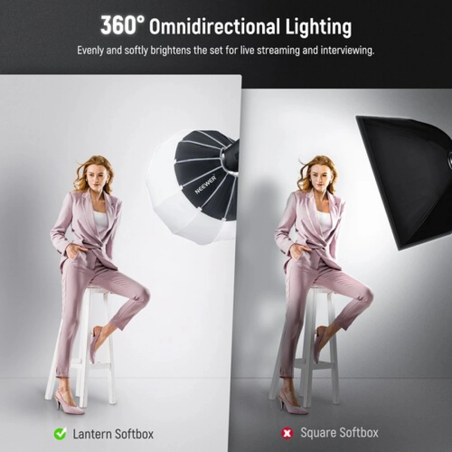 Neewer NS65L Lantern Softbox with One Step Quick Release (35.4")