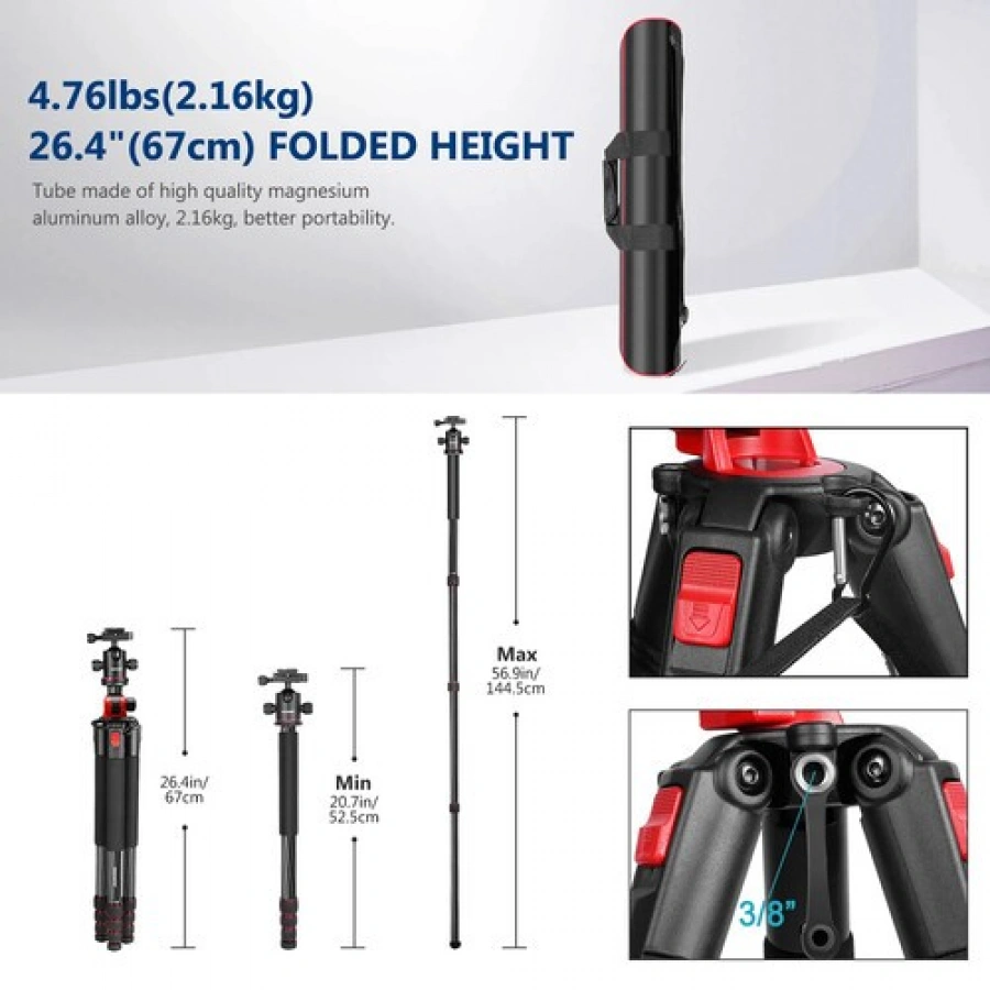 Neewer 2-in-1 Tripod/Monopod (72.4")