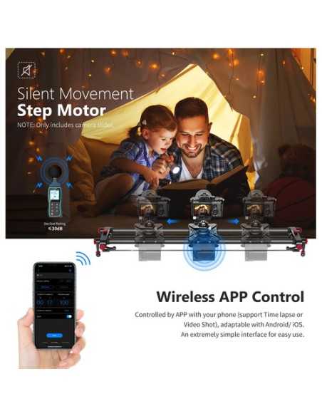 Neewer ER1 Motorized Wireless Carbon Fiber Camera Slider (47.2" / 120 cm)