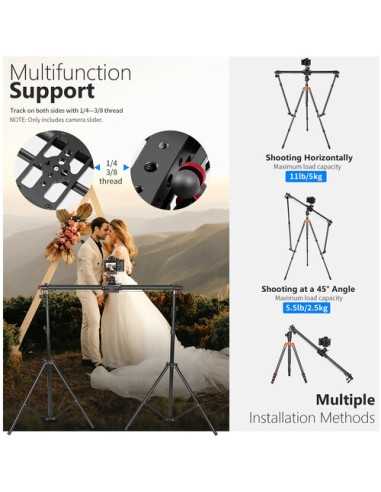 Neewer ER1 Motorized Wireless Carbon Fiber Camera Slider (47.2" / 120 cm)