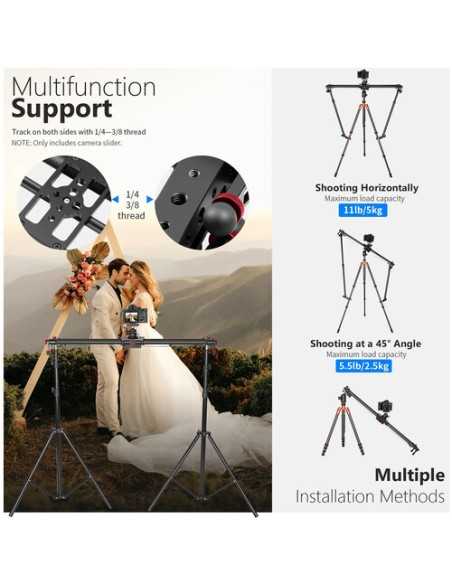 Neewer ER1 Motorized Wireless Carbon Fiber Camera Slider (47.2" / 120 cm)