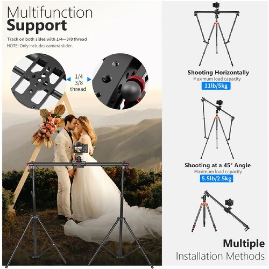 Neewer ER1 Motorized Camera Slider 120cm | CamTools UAE