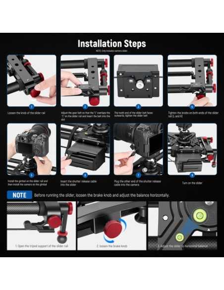 Neewer ER1 Motorized Wireless Carbon Fiber Camera Slider (47.2" / 120 cm)