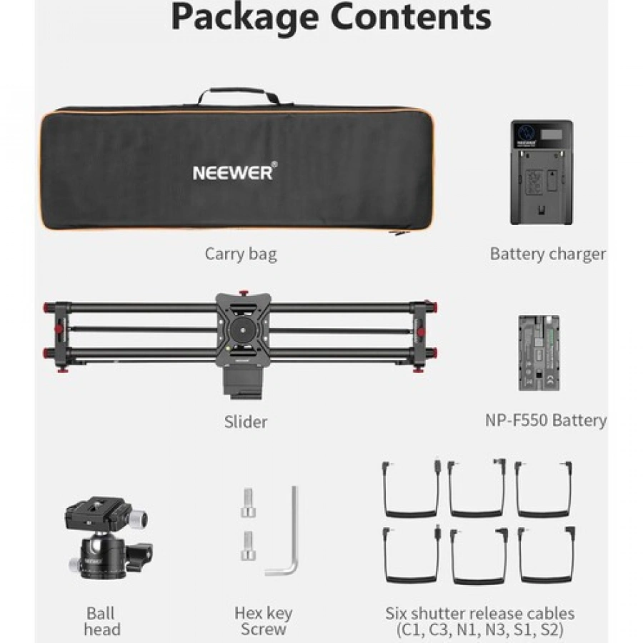 Neewer ER1 Motorized Camera Slider 120cm | CamTools UAE
