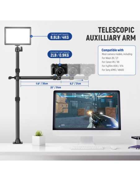 Neewer TL253A Tabletop Stand with Telescopic Arm