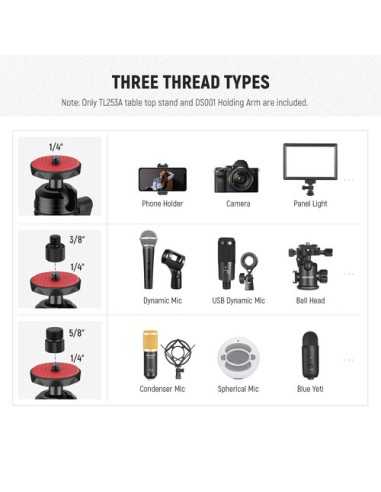 Neewer TL253A Tabletop Stand with Telescopic Arm