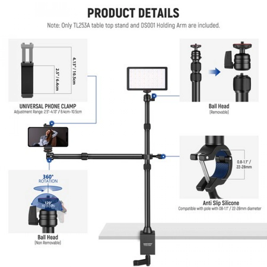 Neewer TL253A Tabletop Stand | CamTools UAE