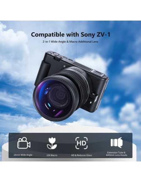 Neewer 2-in-1 Wide-Angle and 10x Macro Lens for Sony ZV-1