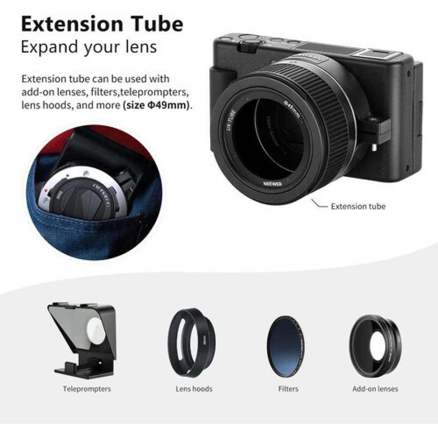 Neewer 2-in-1 Wide-Angle and 10x Macro Lens for Sony ZV-1