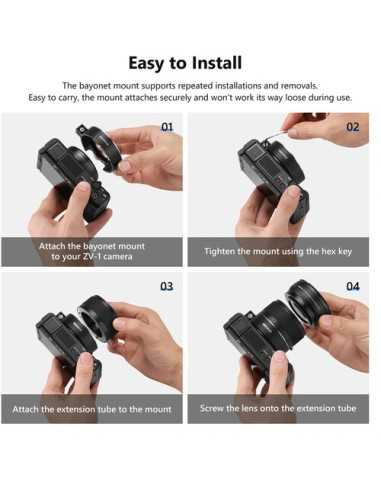 Neewer 2-in-1 Wide-Angle and 10x Macro Lens for Sony ZV-1