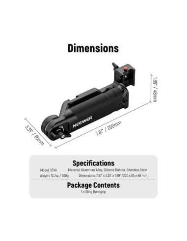 NEEWER Adjustable Handle for DJI RS2, RSC2, RS3 and RS3 Pro