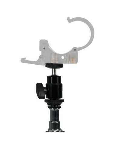 Nanlite Pavotube Transparent Clip and Mini Ball Head with Hot Shoe Adapter and 1/4''-2