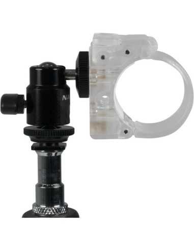 Nanlite Pavotube Transparent Clip and Mini Ball Head with Hot Shoe Adapter and 1/4''-2