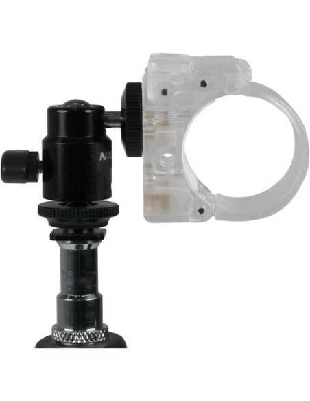 Nanlite Pavotube Transparent Clip and Mini Ball Head with Hot Shoe Adapter and 1/4''-2