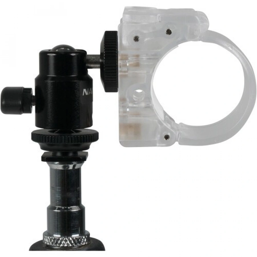 Nanlite Pavotube Transparent Clip and Mini Ball Head with Hot Shoe Adapter and 1/4''-2