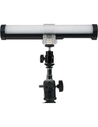 Nanlite Pavotube Transparent Clip and Mini Ball Head with Hot Shoe Adapter and 1/4''-2