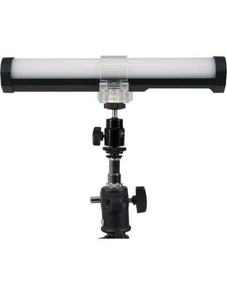 Nanlite Pavotube Transparent Clip and Mini Ball Head with Hot Shoe Adapter and 1/4''-2