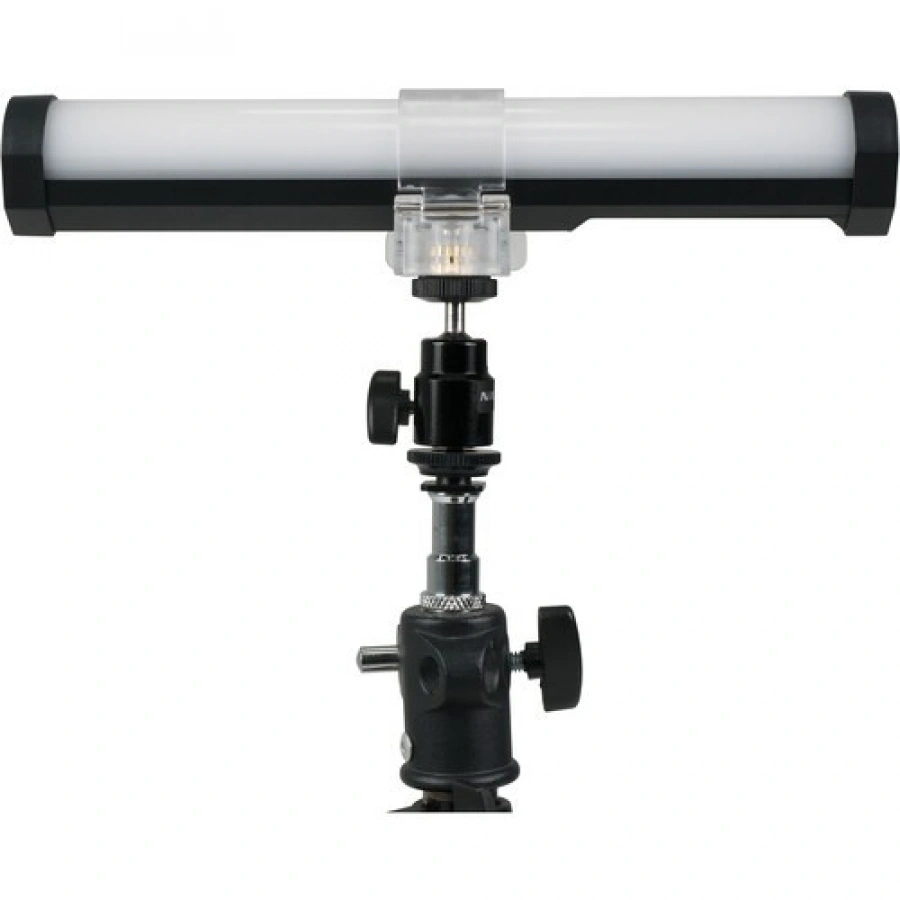 Nanlite Pavotube Transparent Clip and Mini Ball Head with Hot Shoe Adapter and 1/4''-2