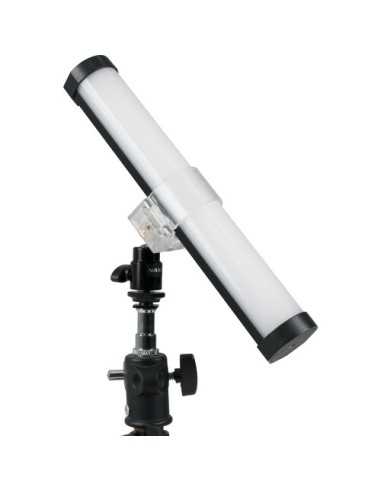 Nanlite Pavotube Transparent Clip and Mini Ball Head with Hot Shoe Adapter and 1/4''-2