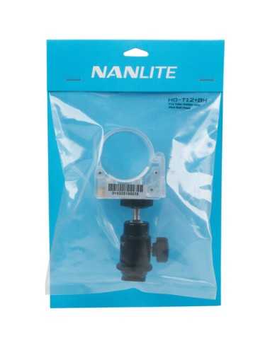Nanlite Pavotube Transparent Clip and Mini Ball Head with Hot Shoe Adapter and 1/4''-2