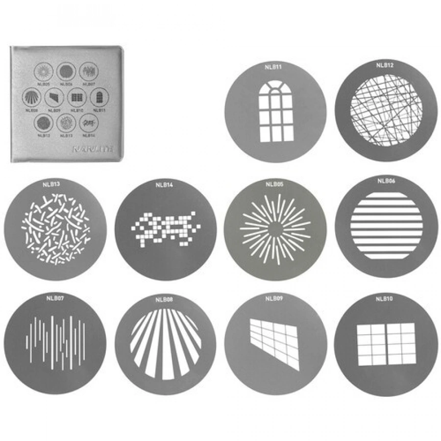 NANLITE BM Mount Projection Attachment GOBO Set 1(10pcs in one set)
