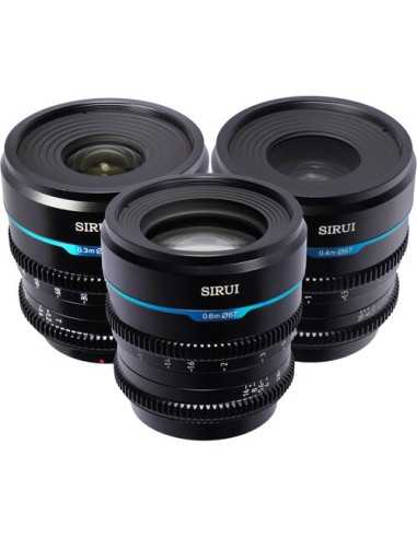 Sirui Night Walker T1.2 S35 Cine 3-Lens Set (E-Mount, Black)
