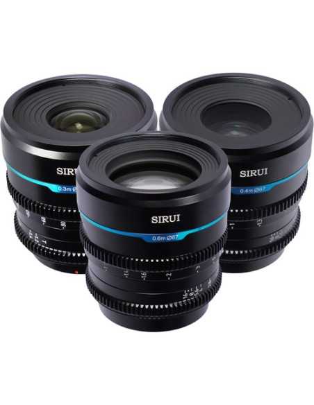Sirui Night Walker T1.2 S35 Cine 3-Lens Set (E-Mount, Black)