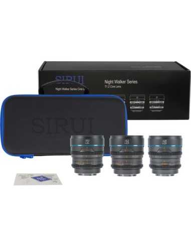 Sirui Night Walker T1.2 S35 Cine 3-Lens Set (E-Mount, Black)