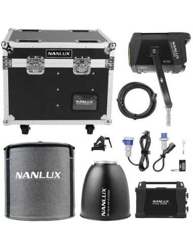 Nanlux Evoke 2400B Bi-Color LED Monolight Kit with 45° Reflector and Light-Only Flight Case | Monolights | CAM TOOLS Middle East | NANLUX