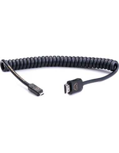 Atomos AtomFLEX Coiled Micro-HDMI to HDMI Cable (16 to 32") | Cables & Connectors | CAM TOOLS Middle East | Atomos