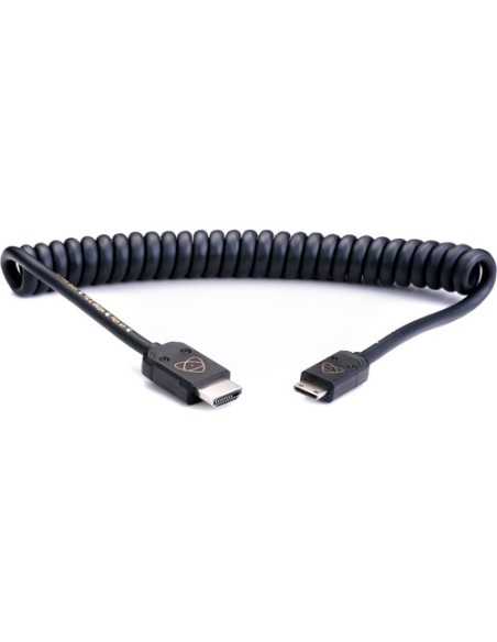 Atomos AtomFLEX HDMI to Mini-HDMIAtomos AtomFLEX Coiled Mini-HDMI to HDMI Cable (16 to 32") Coiled Cable (16” to 32")