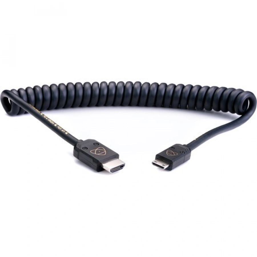 Atomos AtomFLEX HDMI to Mini-HDMIAtomos AtomFLEX Coiled Mini-HDMI to HDMI Cable (16 to 32") Coiled Cable (16” to 32")