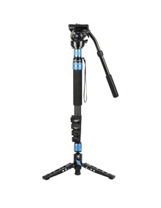 Sirui P-325FL 5-Section Carbon Fiber Monopod with VH-10 Video Head