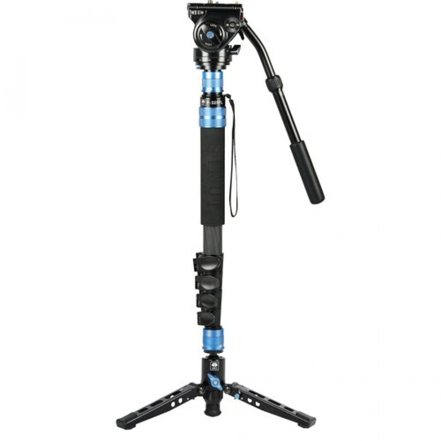 Sirui P-325FL 5-Section Carbon Fiber Monopod with VH-10 Video Head