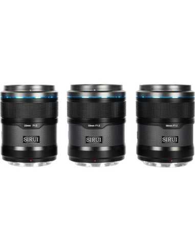 Sirui Sniper f/1.2 Autofocus 3-Lens Kit (Sony E, Black) | Mirrorless Lenses | CAM TOOLS Middle East | Sirui