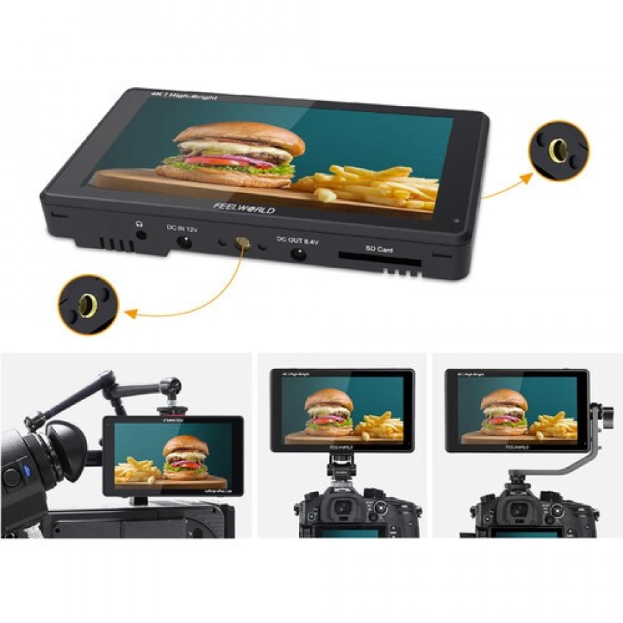 FEELWORLD LUT6E 6 Inch 1600nit High Bright Touchscreen DSLR Camera Field Monitor