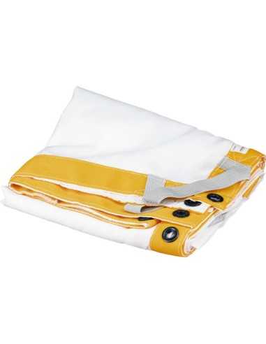 Matthews Butterfly/Overhead Fabric - White Artificial Silk