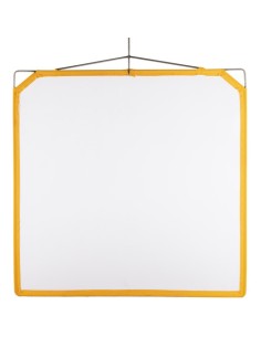 Matthews Solid Frame Scrim White Artificial Silk 48x48"