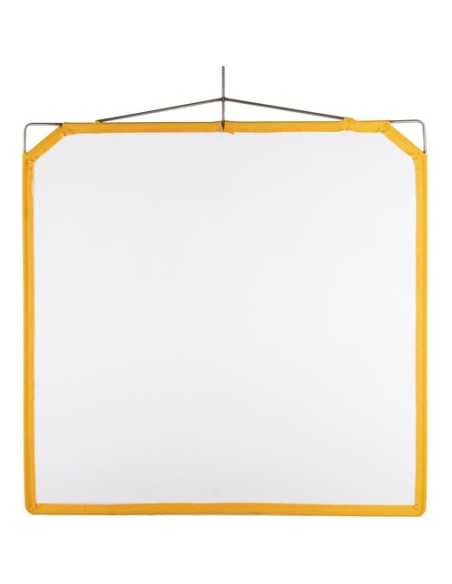 Matthews Solid Frame Scrim White Artificial Silk 48x48"