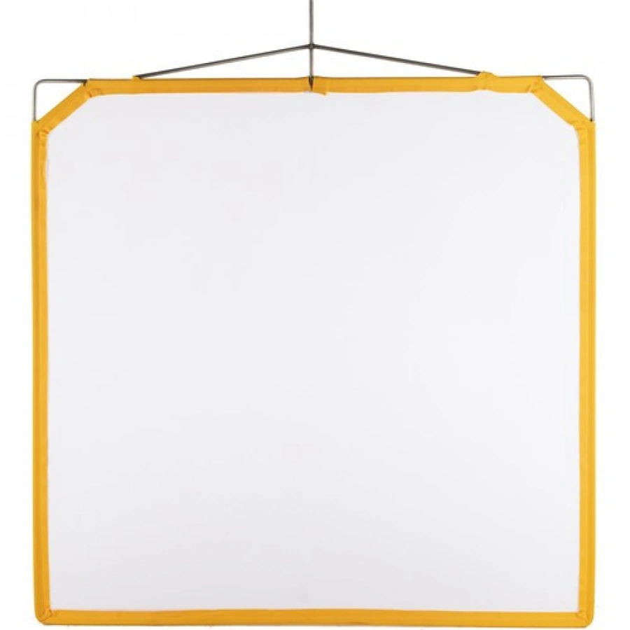 Matthews Solid Frame Scrim White Artificial Silk 48x48"