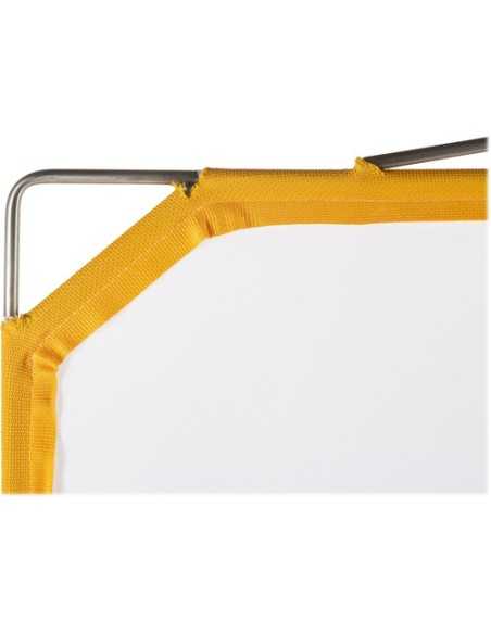 Matthews Solid Frame Scrim White Artificial Silk 48x48"