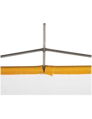 Matthews Solid Frame Scrim White Artificial Silk 48x48"