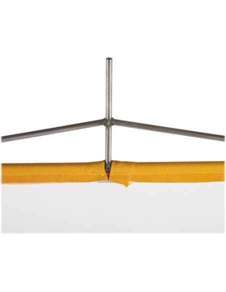 Matthews Solid Frame Scrim White Artificial Silk 48x48"