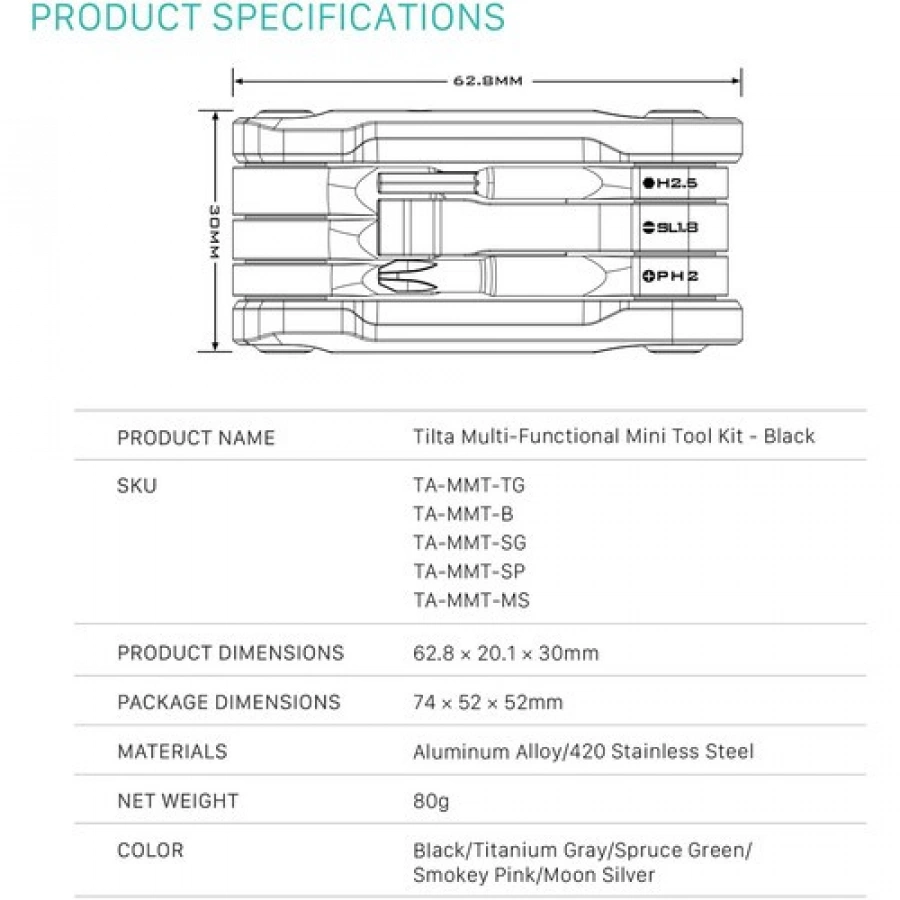 Tilta Multi-Functional Tool Kit - Compact Camera Tool %separator% %shop-name%