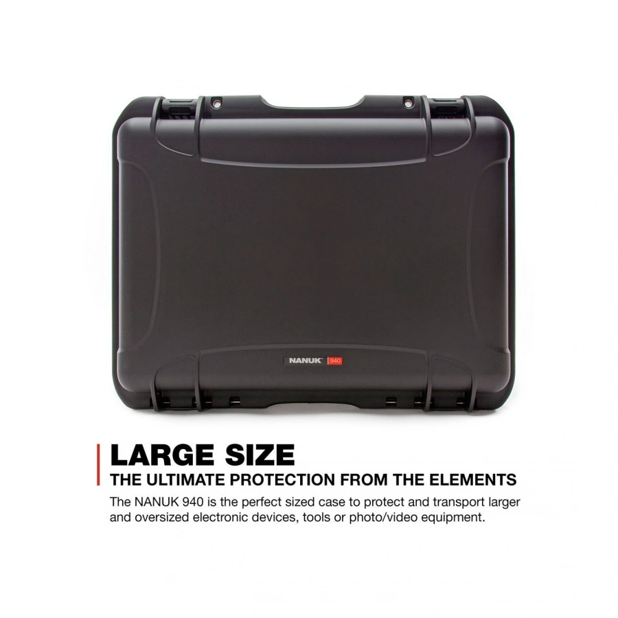 NANUK 940 CASE WITH PADDED DIVIDERS (BLACK)
