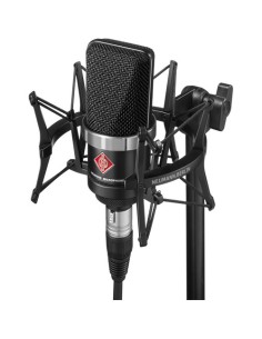 Neumann TLM 102 BK Studio Set Large-Diaphragm Cardioid Condenser Microphone with Shockmount (Black)