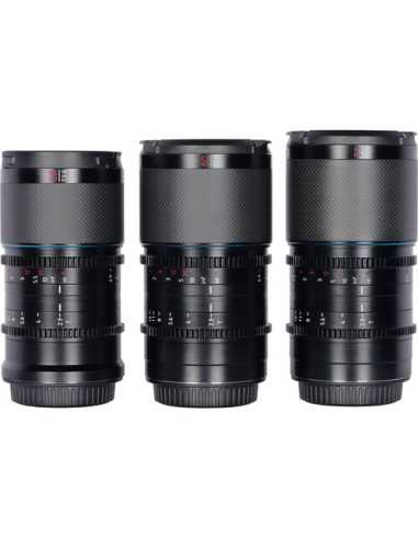 Sirui Saturn T2.9 1.6x Carbon Fiber Full-Frame Anamorphic 3-Lens Set (Sony E, Neutral Flare) | Cine Lenses | CAM TOOLS Middle East | Sirui