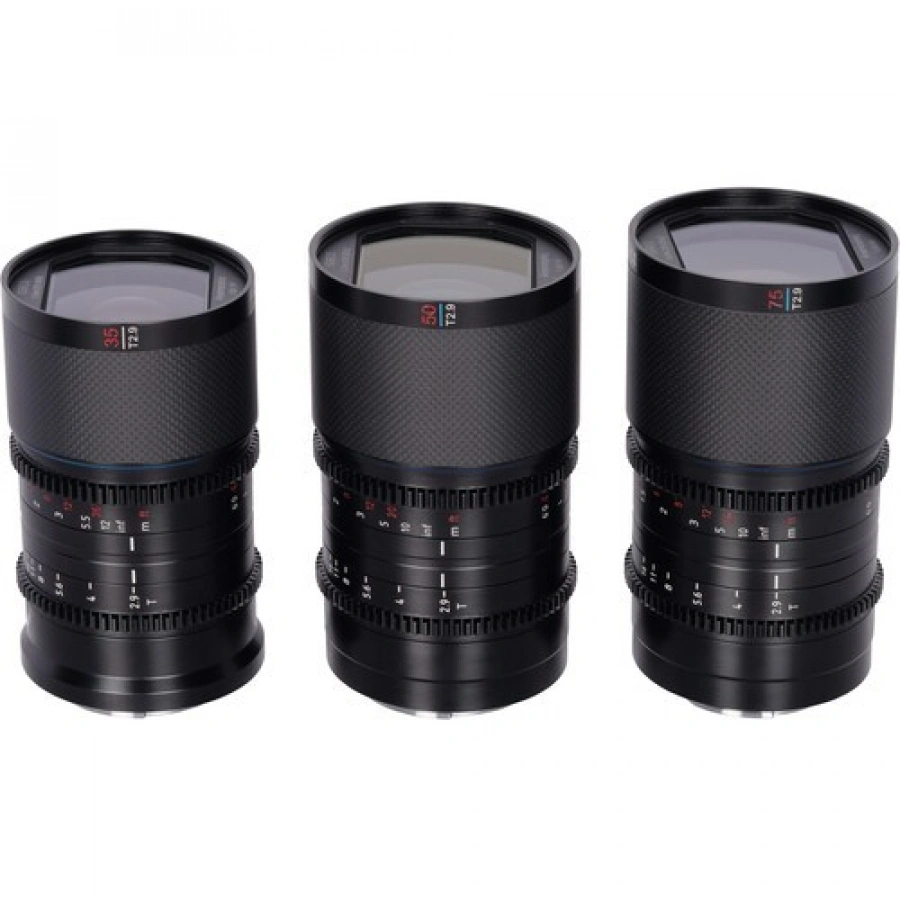 Sirui Saturn T2.9 1.6x Carbon Fiber Full-Frame Anamorphic 3-Lens Set (Sony E, Neutral Flare)